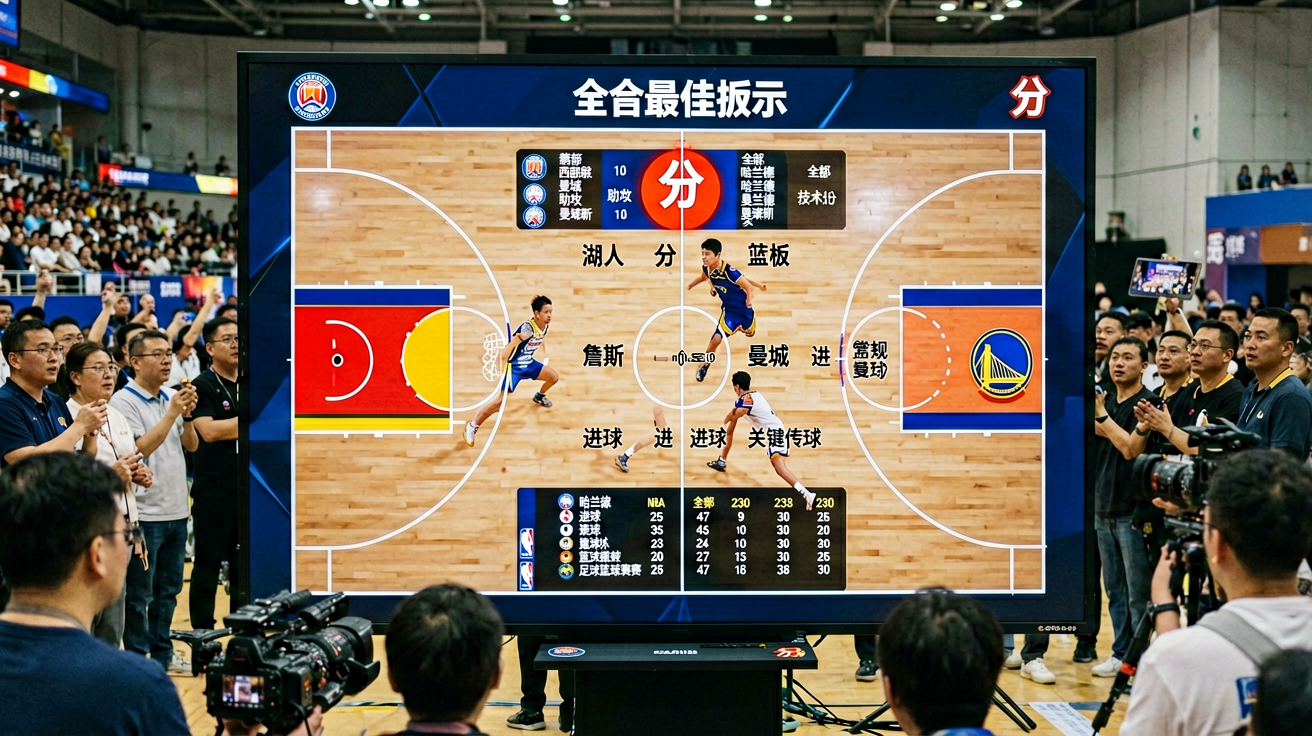 篮球战术板与技术统计数据展示